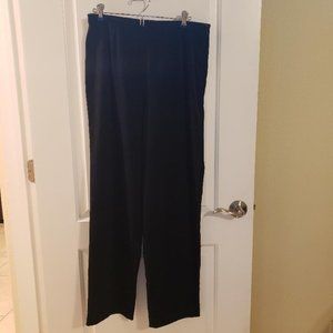 JM Collection size 12 Black Suede-like Trousers